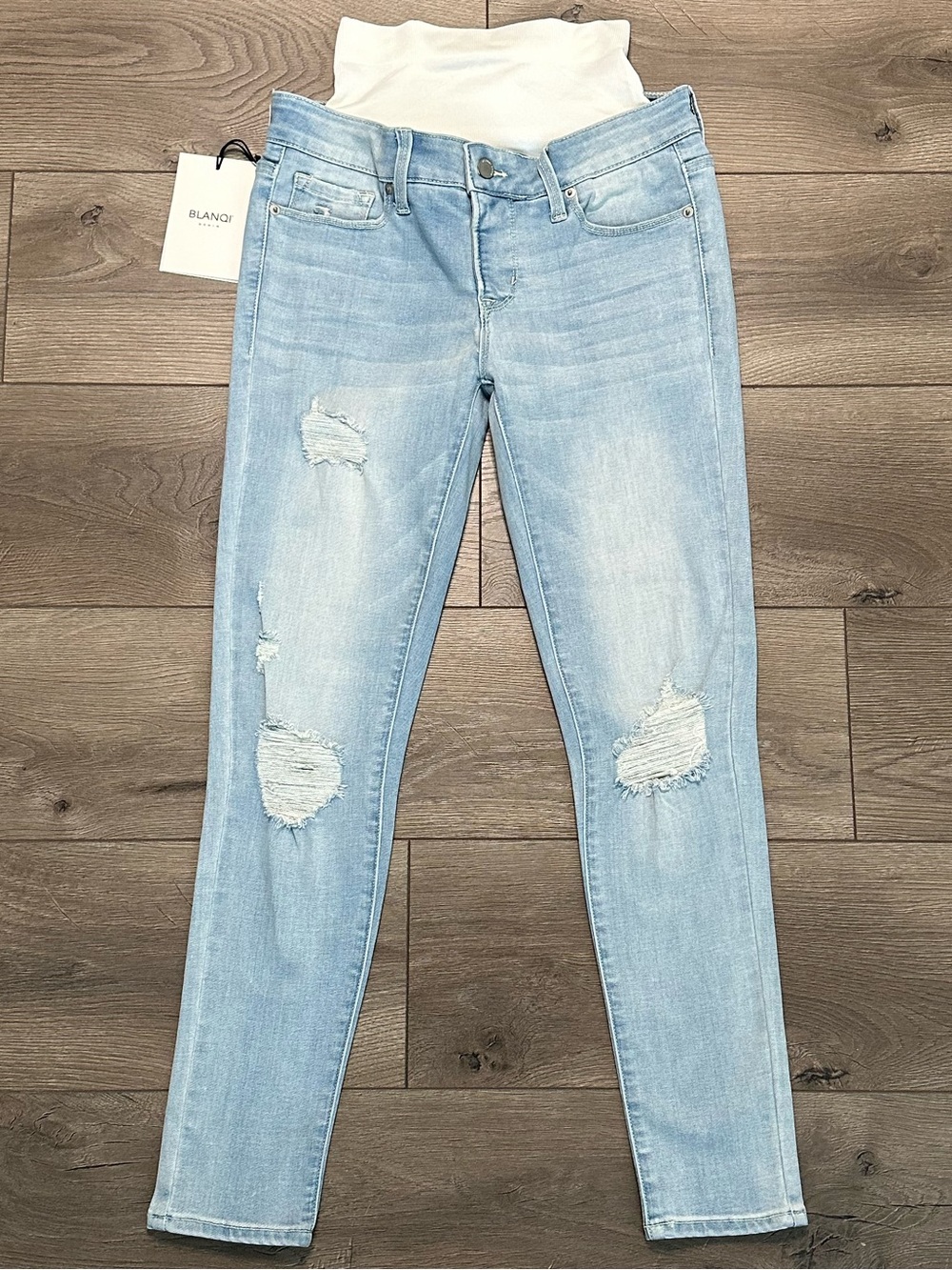 Blanqi Postpartum‎ Support Skinny Jeans Light Wash Blue Size 6